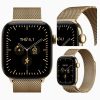 Apple Watch Series 12 Viền Titanium Dây Thép Màu Gold D.Milan